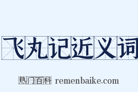 飞丸记近义词是什么意思的图片